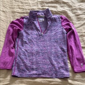 Girls Smartwool 1/4 zip Sz M